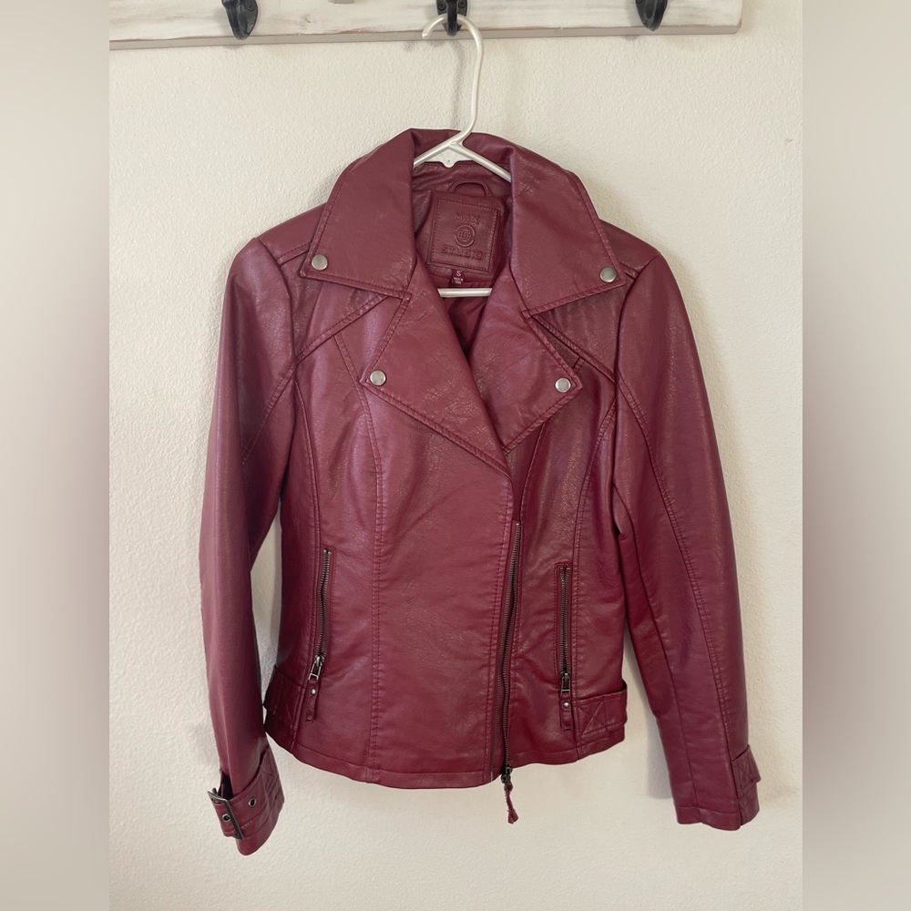 NWOT Max Studio Faux Leather Jacket